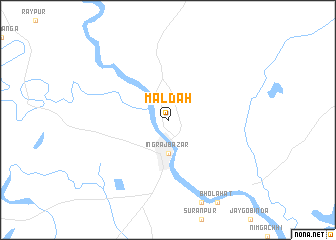 map of Māldah