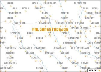 map of Măldăreştii de Jos