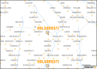 map of Măldăreşti