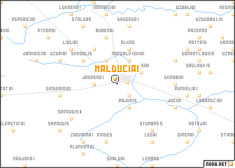 map of Maldučiai