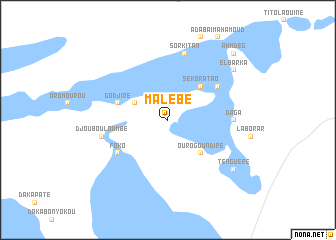 map of Malébé