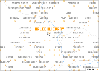 map of Malé Chlievany