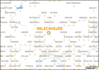 map of Malé Chvojno