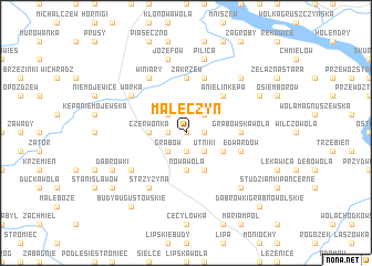 map of Małęczyn