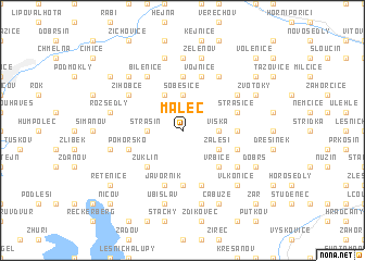 map of Maleč