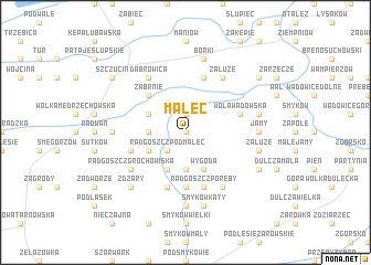 map of Małec