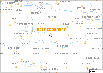 map of Male Grahovše