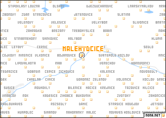 map of Malé Hydčice