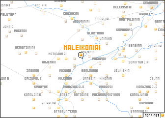 map of Maleikoniai