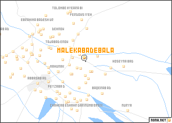 map of Malekābād-e Bālā