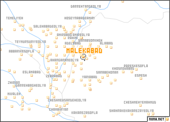 map of Malekābād