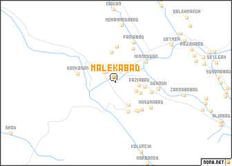 map of Malekābād