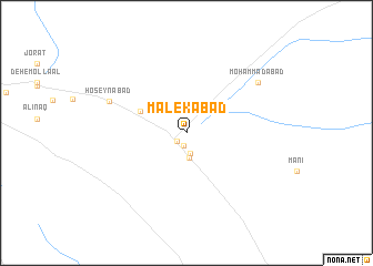 map of Mālekābād