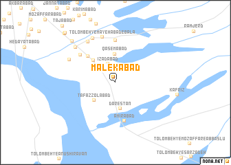 map of Malekābād