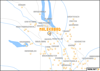 map of Malekābād