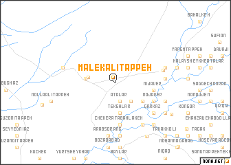 map of Malek ‘Alī Tappeh