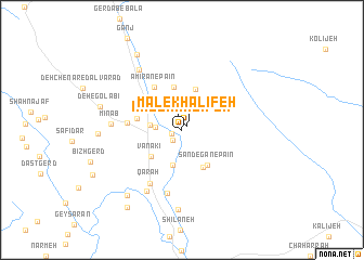 map of Māl-e Khalīfeh