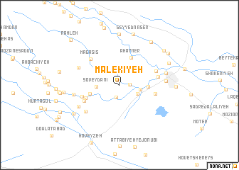 map of Mālekīyeh