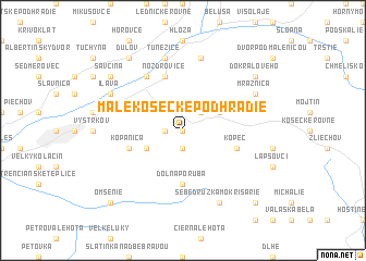 map of Malé Košecké Podhradie