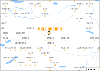 map of Małe Krówno