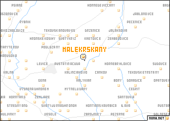 map of Malé Krškany