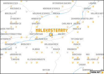 map of Malé Kršteňany