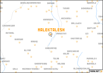 map of Malek Ţālesh