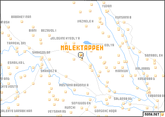 map of Malek Tappeh