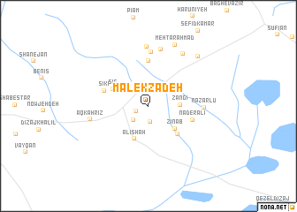 map of Malekzādeh