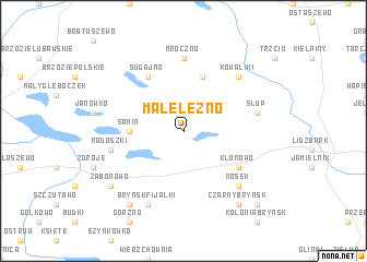 map of Małe Leżno