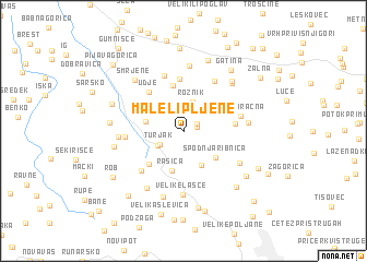 map of Male Lipljene