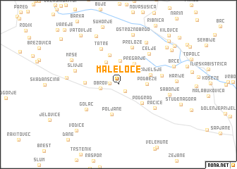map of Male Loče