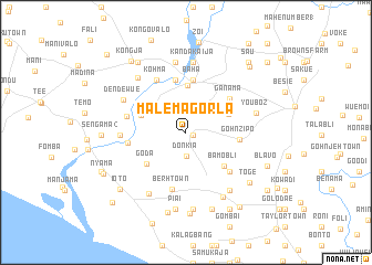 map of Malema Gorla