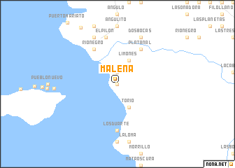 map of Malena