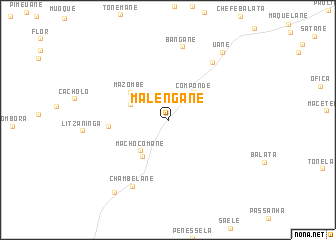 map of Malengane