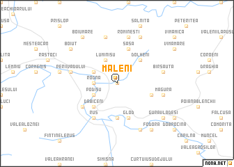 map of Măleni