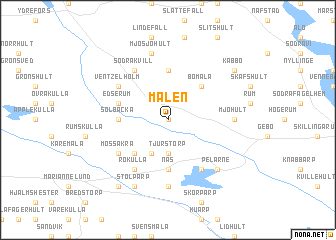 map of Målen