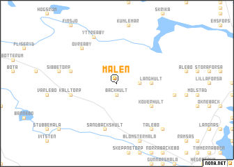 map of Målen