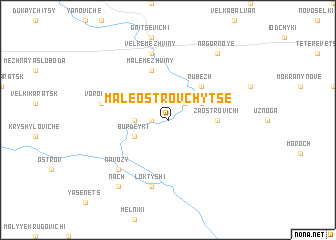 map of Male Ostrovchytse