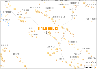 map of Maleševći