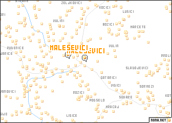 map of Maleševići