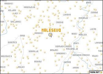 map of Maleševo