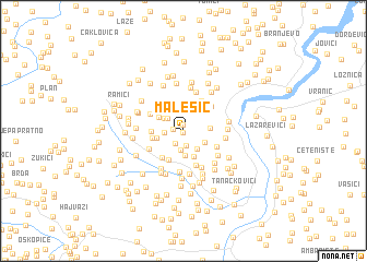 map of Malešić