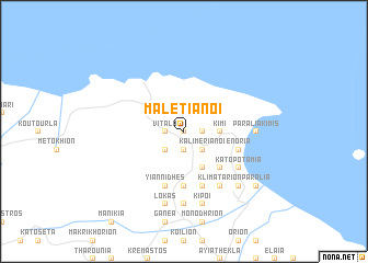 map of Maletiánoi