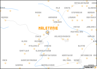 map of Malé Trnie