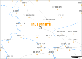 map of Malevanoye