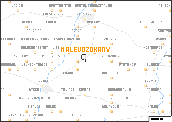 map of Malé Vozokany
