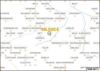 map of Malewice