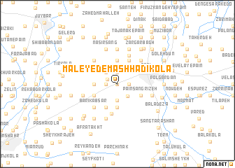 map of Maleyed-e Mashhadī Kolā