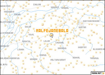 map of Mālfejān-e Bālā